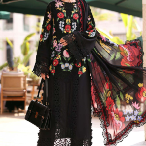 Maria B Chikan Kari 3 Piece Unstitched Suit