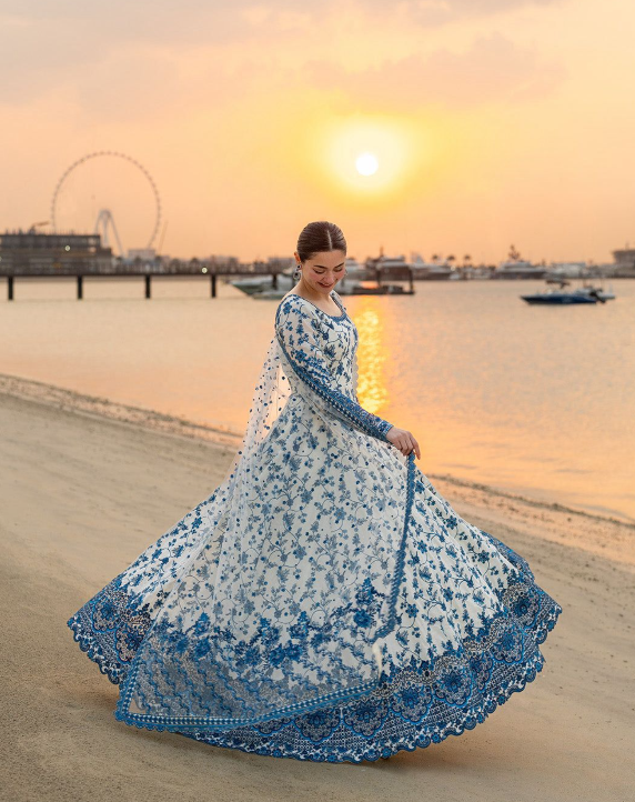 Faiza Saqlain Embroidered Lawn Fancy Frock - Image 2