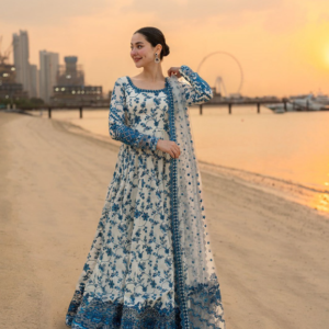 Faiza Saqlain Embroidered Lawn Fancy Frock