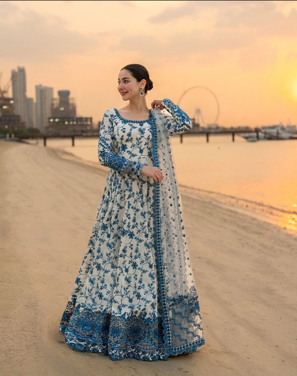 Faiza Saqlain Embroidered Lawn Fancy Frock