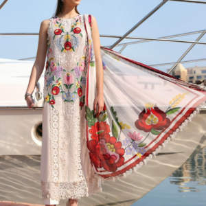 Maria B Chikan Kari 3 Piece Unstitched Suit